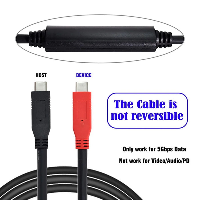 UC-044-BK 8m Type-C Cable USB-C Male to USB-C Male Cable Adapter 5Gbps Gen1 Chipset Repeater Data Cable Single-Way Transfer Converter for Industrial Camera, Laptop PC, Disk - 3