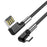 For iPhone 15 Series 0.5m 3A Fast Charging Nylon Braided Wire USB to Type-C 90 Degree Elbow Data Cable - 1