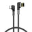For iPhone 15 Series 1m USB to Type-C 90 Degree Elbow Data Cable 3A Fast Charging Nylon Braided Wire - 1