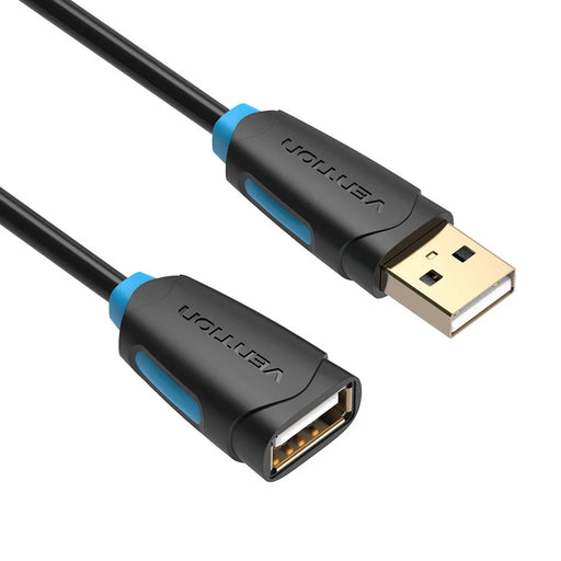 VENTION CBCBD 0.5m USB 2.0 Extension Cable Data Cable for Xbox One PC Smart TV, Black - 1