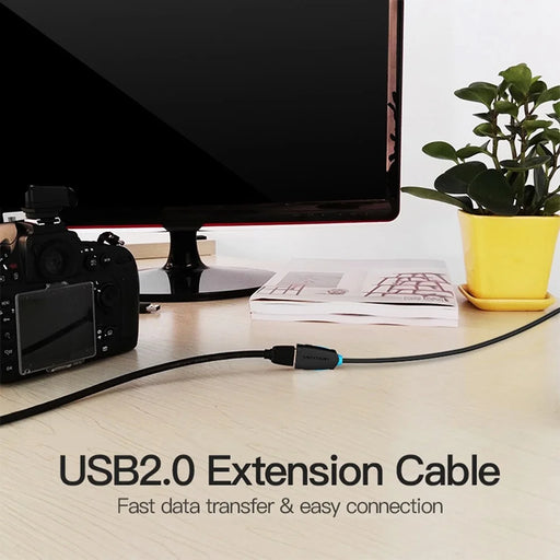 VENTION CBCBD 0.5m USB 2.0 Extension Cable Data Cable for Xbox One PC Smart TV, Black - 2