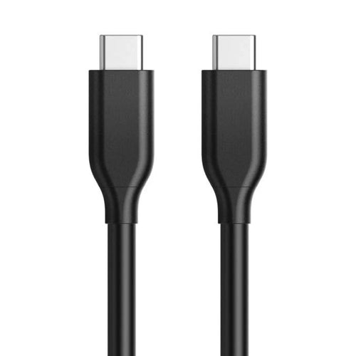 For iPhone 15 Series UC-072-BK-1.0M 65W Type-C Male to Type-C Male USB 2.0 Fast Charging Cable PVC Data Cord - Black - 1