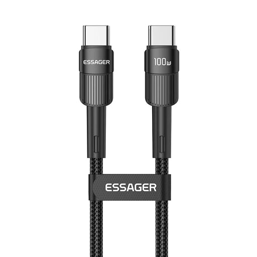 ESSAGER 0.5m PD 100W Fast Charging Cable Type-C Braided Charge Cord 480Mbps Data Transmission Wire - 1