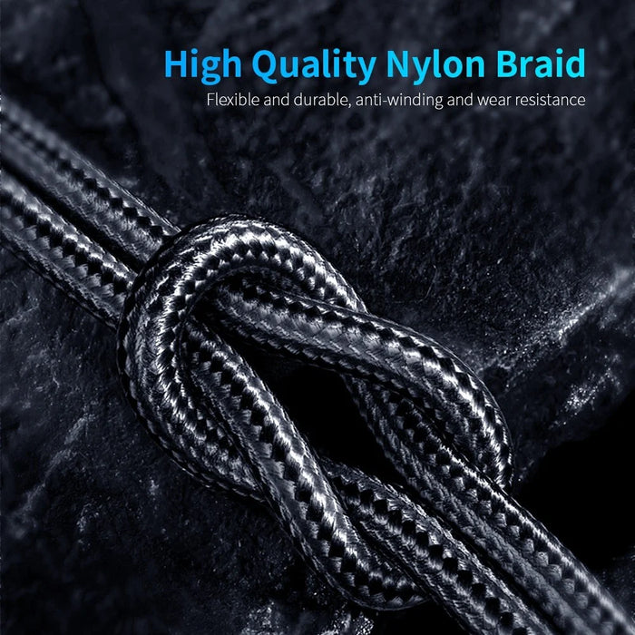 2m 540 Degrees Rotatable Magnetic Charging Cable Braided Data Cord with Micro-USB Plug - Black - 6