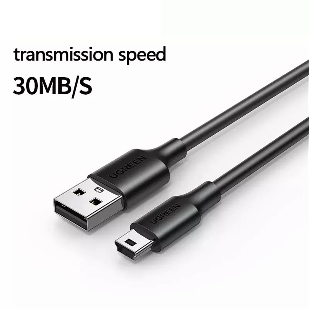 UGREEN 10355 1m USB-A Male to 5Pin Mini-USB Male Charging Cable 480Mbps Data Cord for Digital Cameras / MP3 / MP4 / Car DVR - 2