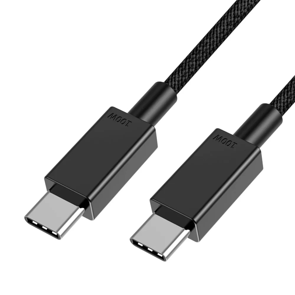 2m PD 100W High-speed Fast Charging Cable Cell Phone Tablet Laptop USB C Device Charge Cord - Black - 7
