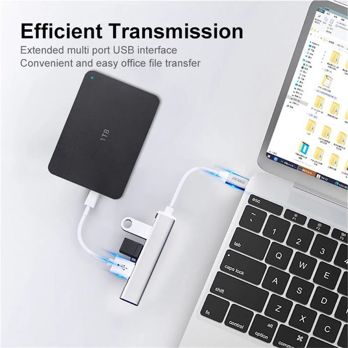 ENKAY HAT PRINCE ENK-AT114 Multi-Port Hub Adapter 4 in 1 USB3.0 Extender Type-C Docking Station with USB3.0 + 3 USB2.0 - 5