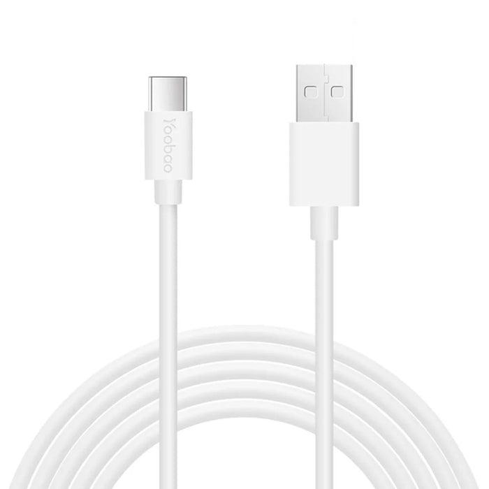 YOOBAO YB-400C for iPhone 15 Series 1.2m 2.4A Fast Charging Data Cable USB-A to Type-C Flexible TPE Round Wire - 1