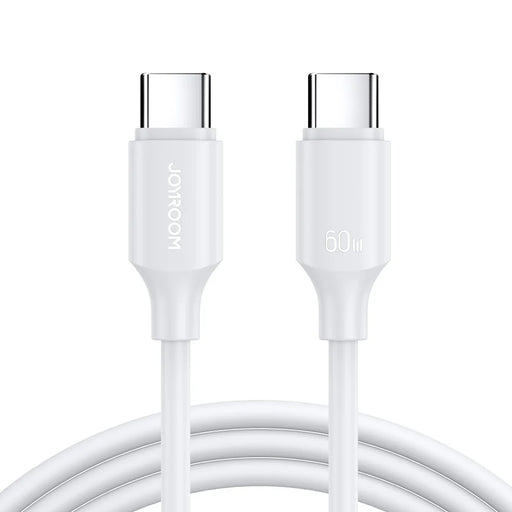 JOYROOM S-CC060A9 1m Premium Series for iPhone 16-15 Series Type-C to Type-C Data Cable PD 60W Fast Charging Cord - White - 1