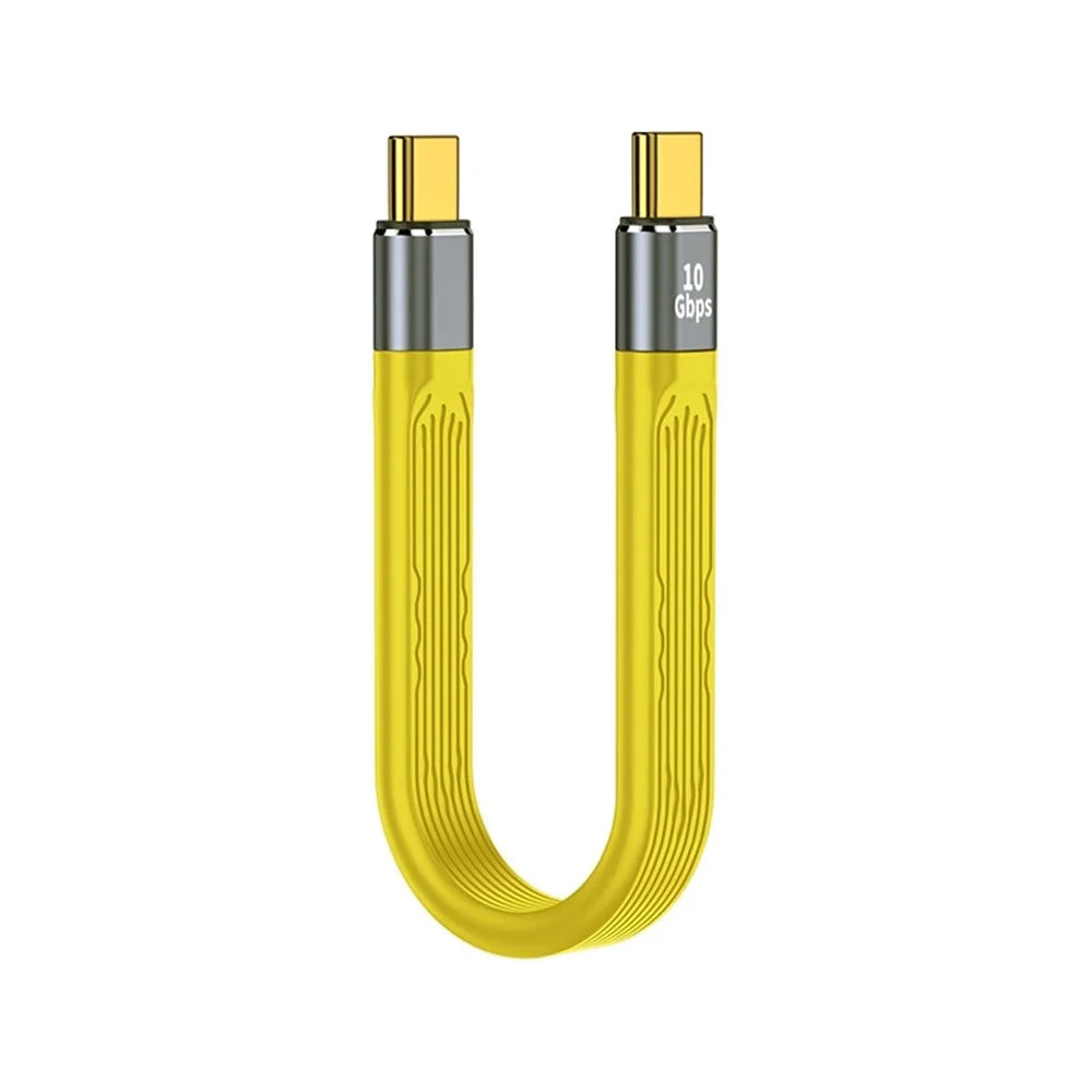 For iPhone 15 Series PD 100W Fast Charging 10Gbps Type-C to Type-C FPC Soft Data Cable, Cable Length: 13.8cm - 1