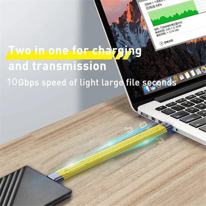 USB to Type-C PD 100W Fast Charging 10Gbps FPC Soft Data Cable, Cable Length: 13.8cm - 3