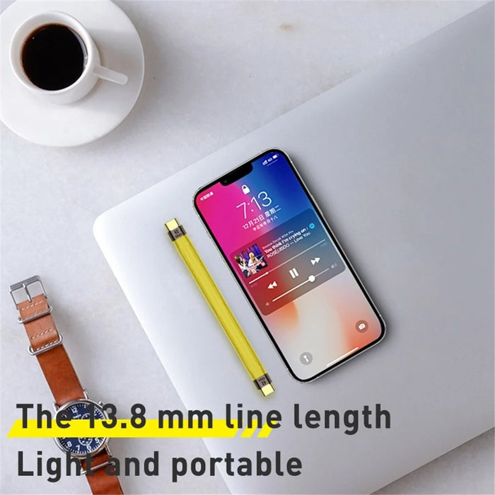 USB to Type-C PD 100W Fast Charging 10Gbps FPC Soft Data Cable, Cable Length: 13.8cm - 5