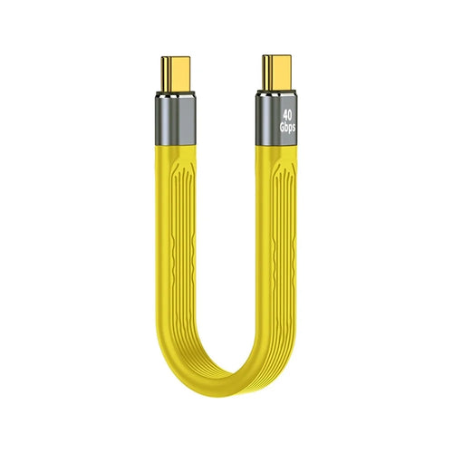 For iPhone 15 Series 40Gbps FPC Soft Data Cable Type-C to Type-C PD 100W Fast Charging Cord, Cable Length: 13.8cm - 1