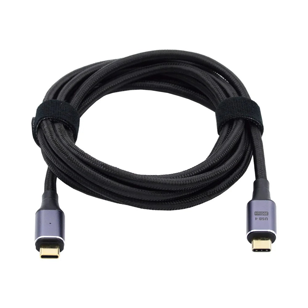 UC-034-BK Magnetic Connector USB4 Male to Male USB-C Cable 20Gbps 100W Charging Cord 8K / 5K Video Cable - 3