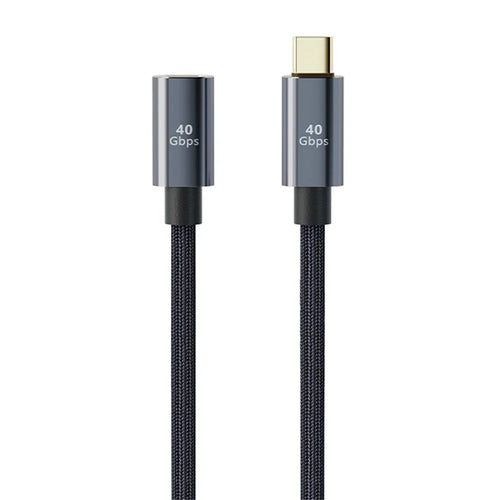 0.8m Type-C Male to Female Extender Cord USB 4.0 8K Video Output 40Gbps Data Transmission Line 100W 5A Fast Charging Cable - 1