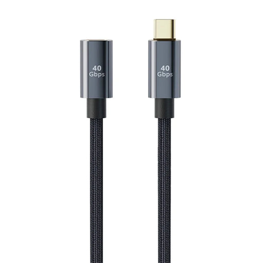 0.8m Type-C Male to Female Extender Cord USB 4.0 8K Video Output 40Gbps Data Transmission Line 100W 5A Fast Charging Cable - 1