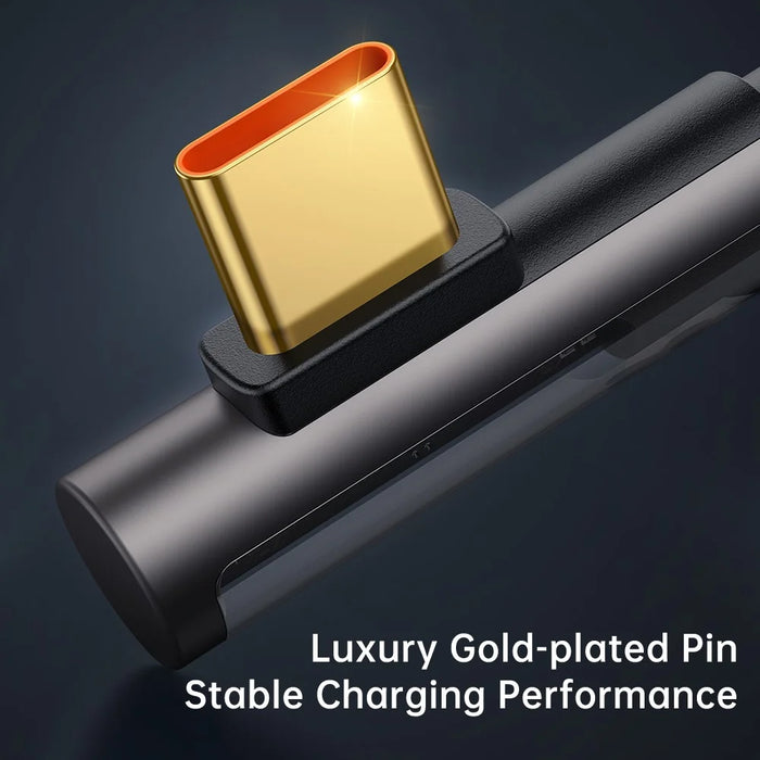 MCDODO CA-3400 for iPhone 15 Series 1.2m 90 Degree L-shaped 100W Fast Charging Type-C to Type-C Transparent Data Cable - Black - 3