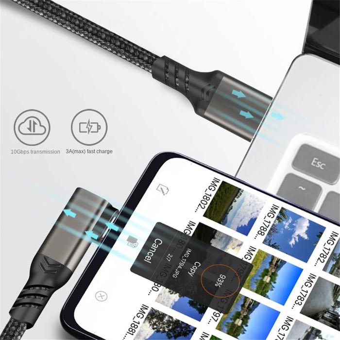 For Oculus Quest 1 / 2 0.5m USB-A to USB-C Cable 3A USB3.2 Gen2 Fast Charging Link Cable VR Headset 10Gbps Data Transfer Cord - 4