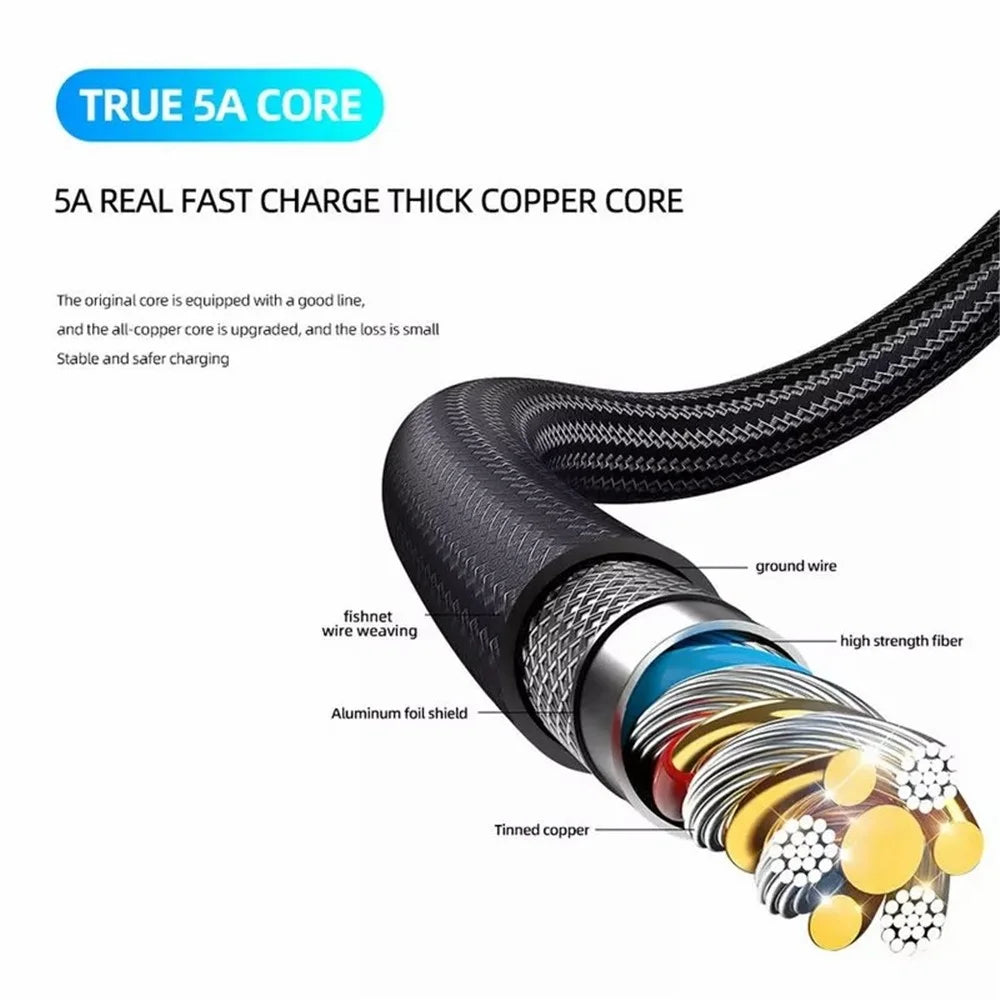 For iPhone 15 Series 1m USB Type-C to Type-C PD 100W 5A Fast Charging Data Cable with LED Power Display - 7