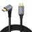 UC-064-UP-3.0M 90-Degree Angled Type-C Male to Male USB3.1 10Gbps Braided Data Cable E-marker Chip 100W Fast Charging Cable - 2