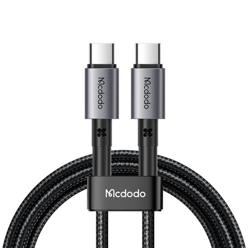 MCDODO Prism Series CA-3130 MDD 1m 60W Type-C to Type-C Data Cable PD Fast Charging Cord - Black - 1