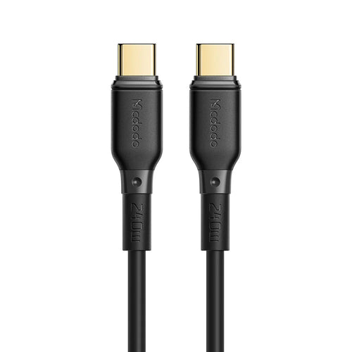 MCDODO CA-3310 MDD for iPhone 15 Series 1.2m Type-C Data Transmission Cable Gold-Plated Design USB-C PD 240W Fast Charging Cord - Black - 1