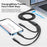ESSAGER 1.2m 3-in-1 Charging Cable 3A USB to Ip, Micro USB, Type-C, for iPhone, iPad Data Cable - 3