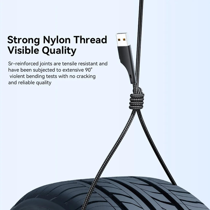 ESSAGER 1.2m 3-in-1 Charging Cable 3A USB to Ip, Micro USB, Type-C, for iPhone, iPad Data Cable - 7