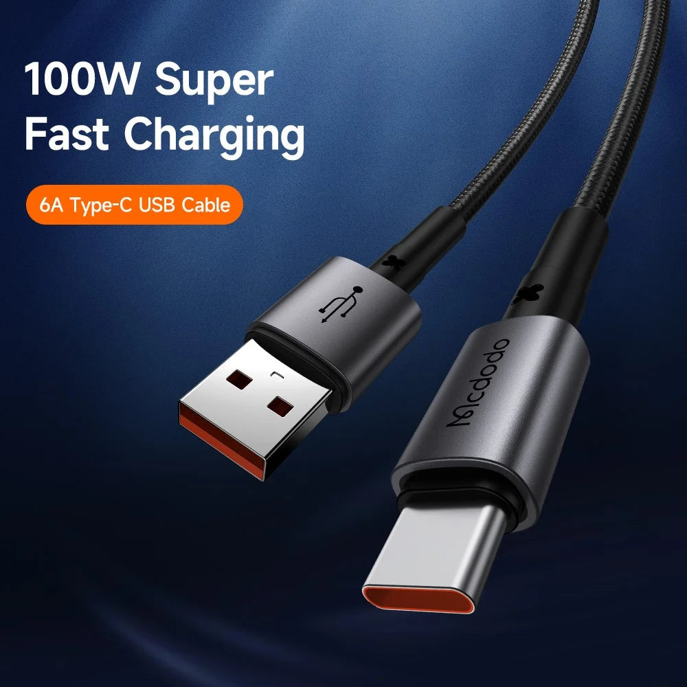 MCDODO CA-3591 MDD for iPhone 15 Series 1.8m 100W 6A Type-C Charging Cable 480Mbps USB to USB-C Data Cable for Cell Phone (Black) - 2