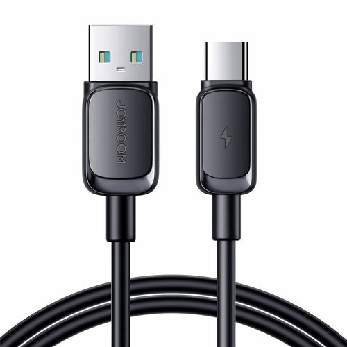 JOYROOM S-AC027A14 Multi-Color Series for iPhone 16-15 Series 1.2m 3A USB-A to Type-C Data Cable TPE Fast Charging Cord - Black - 1