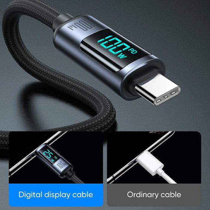 JOYROOM S-CC100A16 1.2m Prism Series for iPhone 16-15 Series Type-C to Type-C Digital Display Fast Charging Data Cable - 6