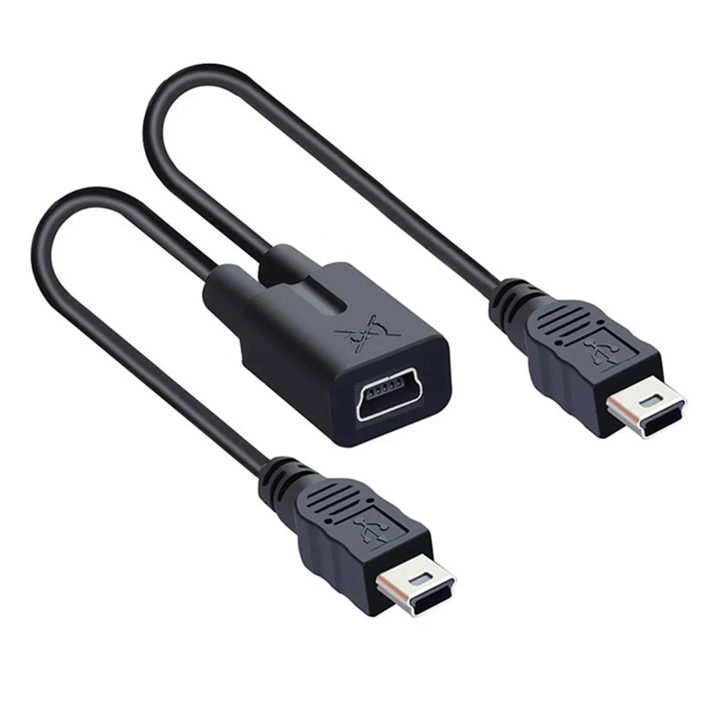 U2-069-TC004 Mini USB 2.0 Female DC 5V to Dual Mini USB 5Pin Male Splitter Extension Charge Cable - 1