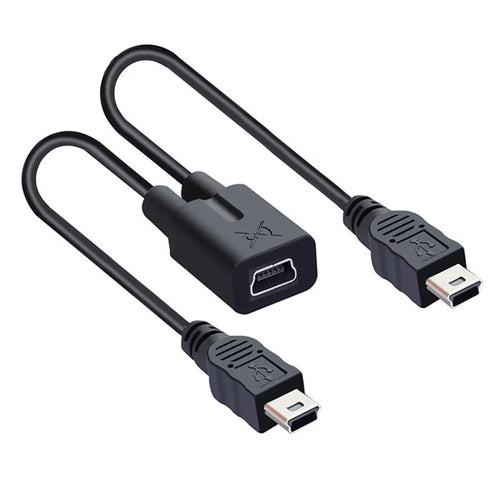 U2-069-TC004 Mini USB 2.0 Female DC 5V to Dual Mini USB 5Pin Male Splitter Extension Charge Cable - 1