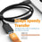 3m USB 3.0 Male to Female Extension Cord Nylon Braided 5Gbps Data Cable - Black - 7
