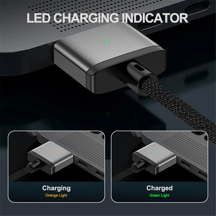 ENKAY 2m PD 140W Compatible with MagSafe 3 USB-C to Magnetic Charging Cable for MacBook - Grey - 4