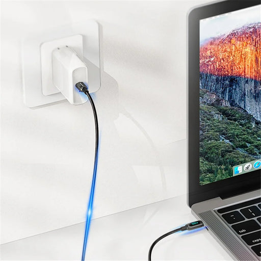 CABLECREATION CC1215 for iPhone 15 Series 1m PD 100W Type-C to Type-C Data Cable Nylon Braided Digital Display Fast Charging Cord - 2