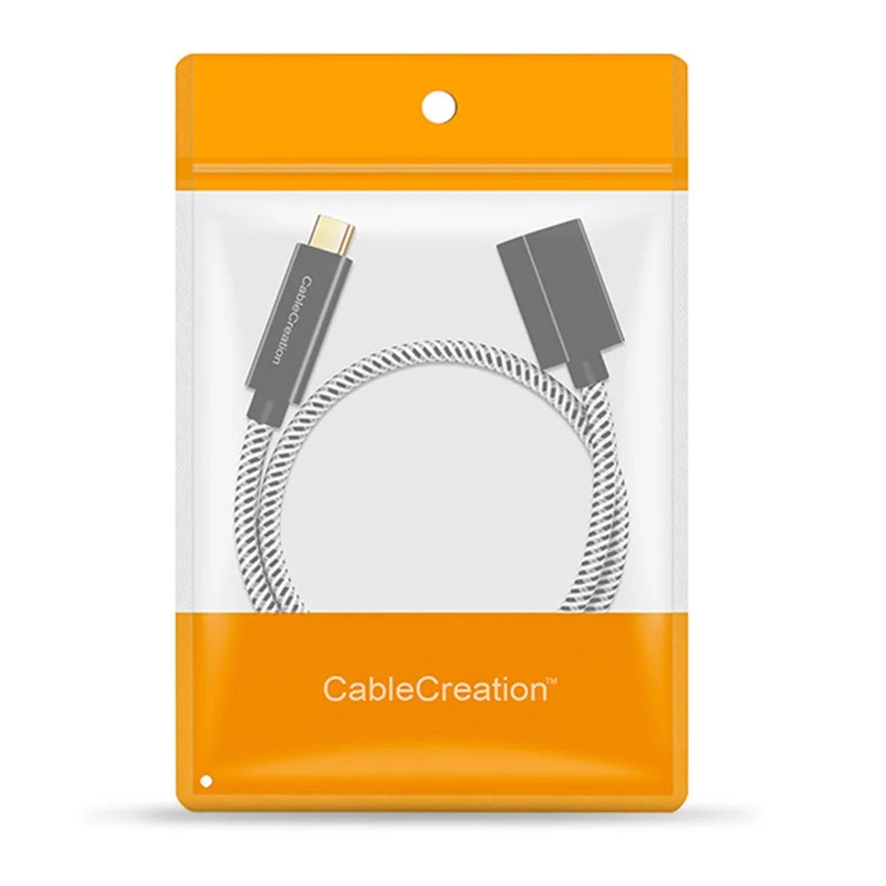 CABLECREATION 1m Type-C Male to Female Extension Cable High-Speed 10Gbps Type-C Charging Data Cable - 6