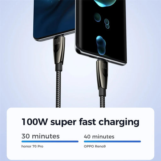 JOYROOM SA31-AC6 Pioneer Series 1.2m PD 30W USB-A to Type-C Charging Cord Nylon Braided Fast Charging Data Cable - 2