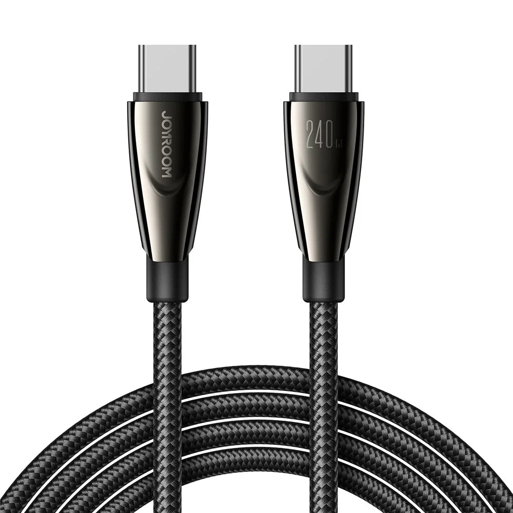 JOYROOM SA31-CC5 Pioneer Series for iPhone 16-15 Series 1.2m 240W Super Fast Charging Cable Nylon Braided Type-C to Type-C Data Cable - 1