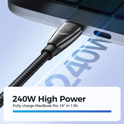 JOYROOM SA31-CC5 Pioneer Series for iPhone 16-15 Series 1.2m 240W Super Fast Charging Cable Nylon Braided Type-C to Type-C Data Cable - 2