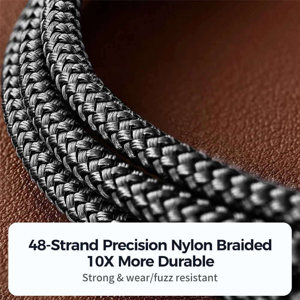 JOYROOM SA31-CC5 Pioneer Series for iPhone 16-15 Series 1.2m 240W Super Fast Charging Cable Nylon Braided Type-C to Type-C Data Cable - 6
