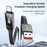 MCDODO CA-4980 MDD Rhythm Series for iPhone 15 Series 1.2m PD 100W USB to Type-C Data Cable with 9-level Light Display - Black - 2