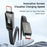 MCDODO CA-4470 Rhythm Series for iPhone 15 Series 1.2m PD 100W Type-C to Type-C Data Cable with 9-level Light Display, Black - 2