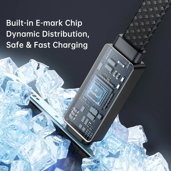 MCDODO CA-4470 Rhythm Series for iPhone 15 Series 1.2m PD 100W Type-C to Type-C Data Cable with 9-level Light Display, Black - 5