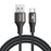 JOYROOM SA25-AM3 1.2m Light-Speed Series 3A USB-A to Micro Fast Charging Data Cable Nylon Braided Cord - Black - 1