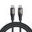 JOYROOM SA25-CC5 1.2m Light-Speed Series for iPhone 16-15 Series PD 100W Fast Charging Type-C to Type-C Data Cable - Black - 1
