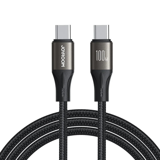 JOYROOM SA25-CC5 1.2m Light-Speed Series for iPhone 16-15 Series PD 100W Fast Charging Type-C to Type-C Data Cable - Black - 1