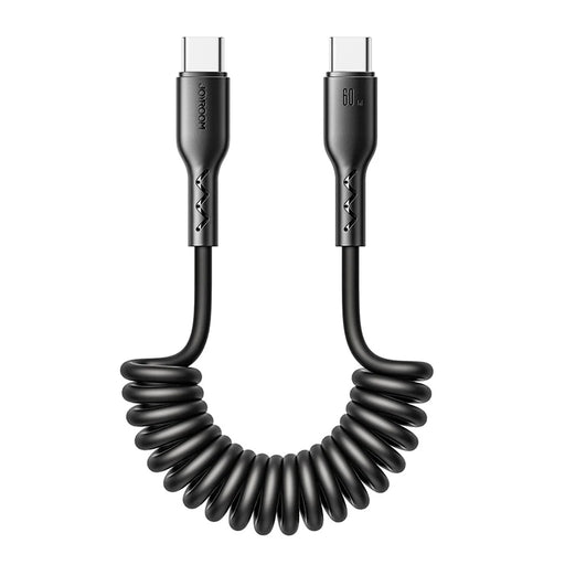 JOYROOM SA38-CC3 Easy-Travel Series for iPhone 16-15 Series Type-C to Type-C Coiled Data Cable 1.5m 60W Fast Charging Cable Cord - 1