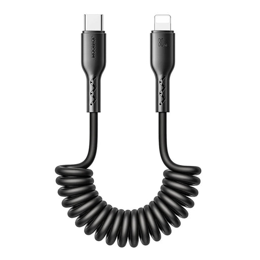 JOYROOM SA38-CL3 Easy-Travel Series for iPhone 15 Series Type-C to 8Pin 30W Fast Charging Cable Coiled Data Cable, 1.5m for iPhone iPad - 1