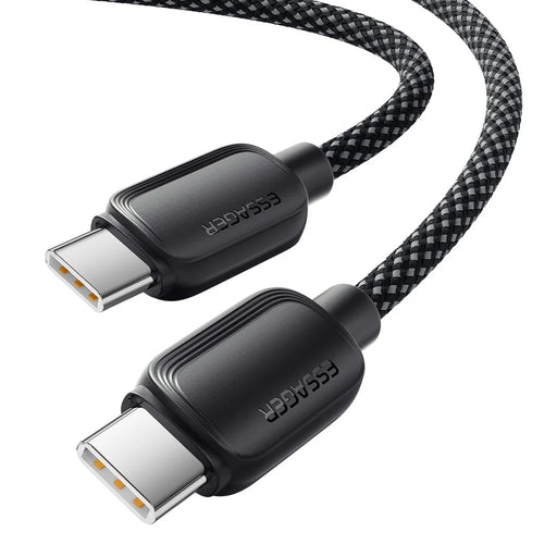 ESSAGER 3m C-C 100W Data Cable Type-C to Type-C Phone Fast Charging Cord - Black - 1